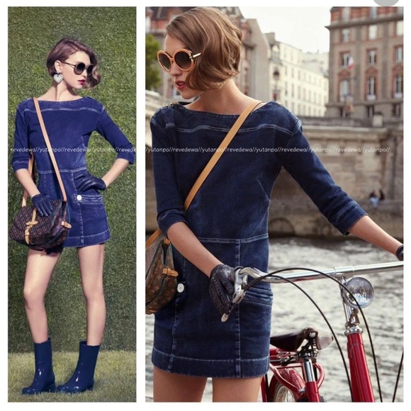 LOUIS VUITTON Vintage denim mini dress with 3/4 sleeves - Picture 6 of 6